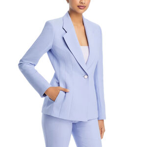 NWT Lafayette 148 New York Notch Lapel Fitted Women's Blazer Blue $1698 Size 12